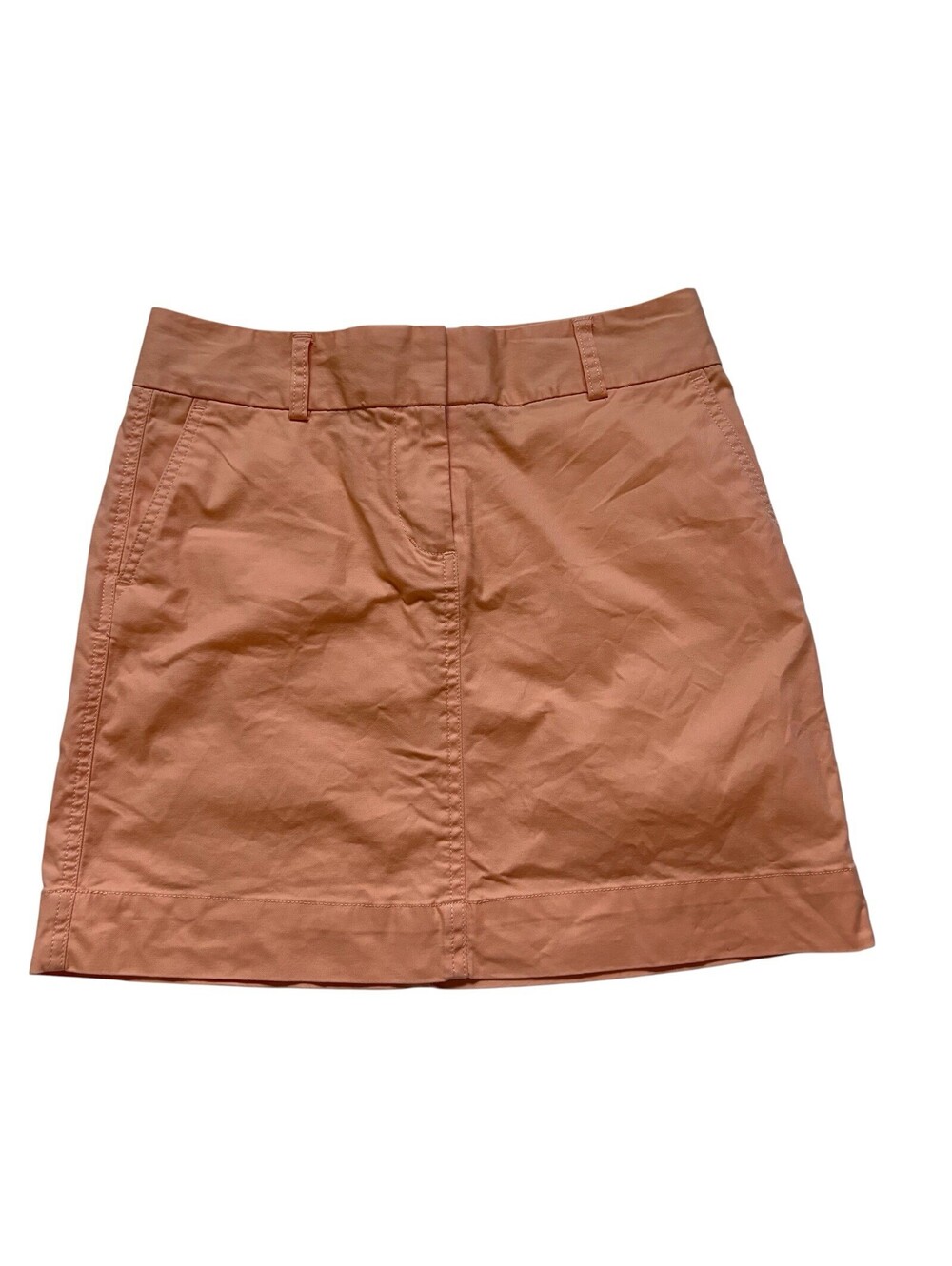 Vineyard Vines Orange Cotton Stretch Mini Skirt Size 4 Preppy Coastal Style